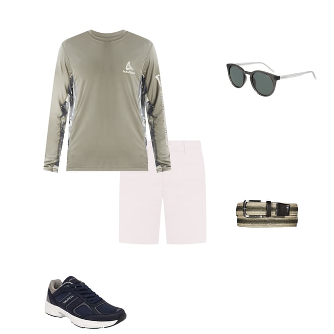 Nautica OTF Printed Long-Sleeve Shirt