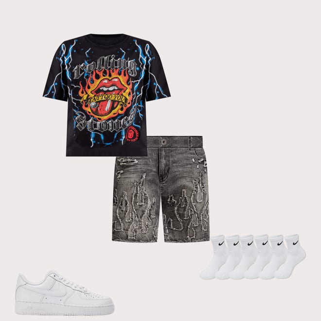 Central Mills Rolling Stones Tattoo You Cropped Tee