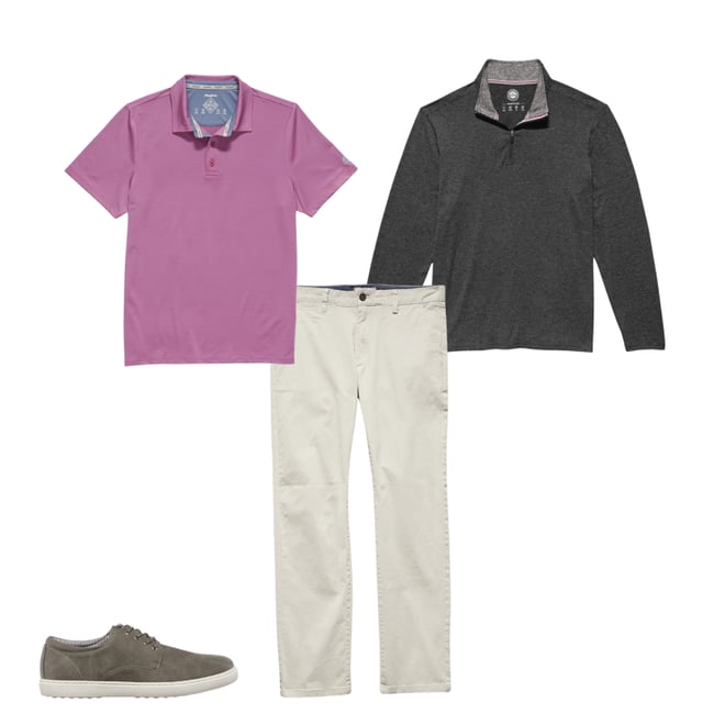 1st bundle featuring 3 items which compliment  Madeflex All-Day 1/4-Zip Mock Neck Pullover - Charcoal Heather