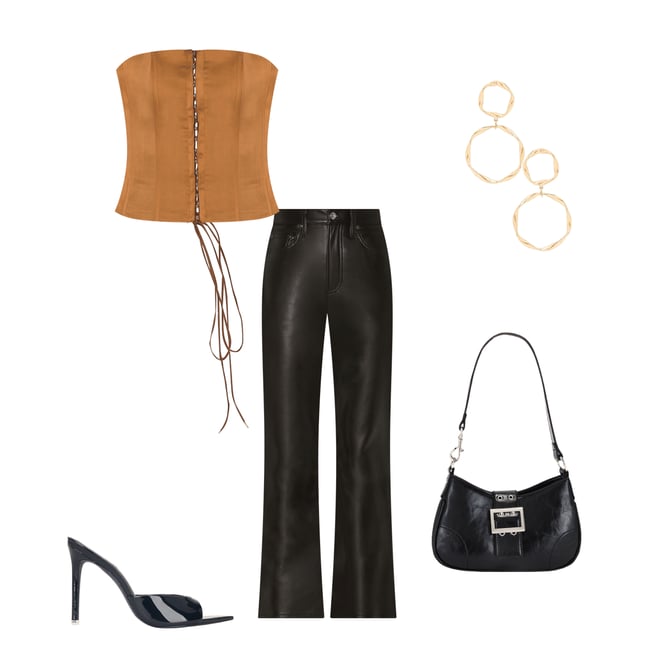 5th bundle featuring 4 items which compliment Recycled Leather Relaxed Boot Pant