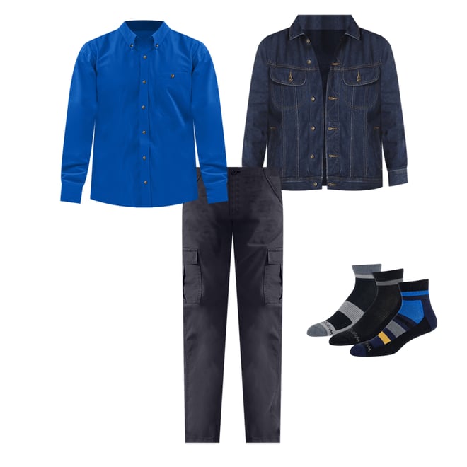 Men's George Strait & Wrangler® National Patriot™ Button Down Solid Shirt in Royal Blue