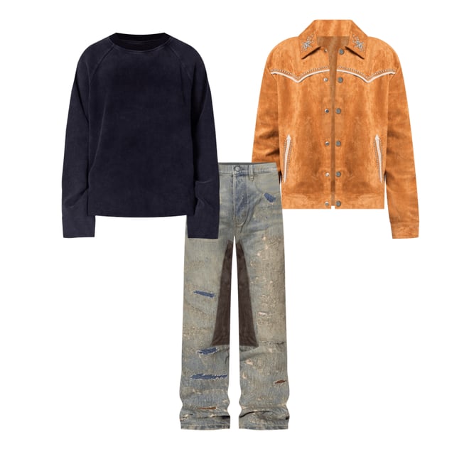 Suede Collared Jacket - Orange | mnml | shop now Suede Collared Jacket - Orange | mnml | shop now