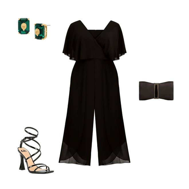 Kensie Plus Size Short Sleeve V-Neck Chiffon Jumpsuit | Dillard's