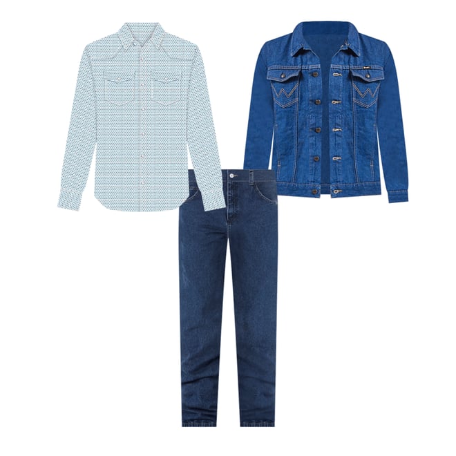 Men's 20X® Competition Advanced Comfort Long Sleeve Two Pocket Western Snap Shirt in Blue Fence
