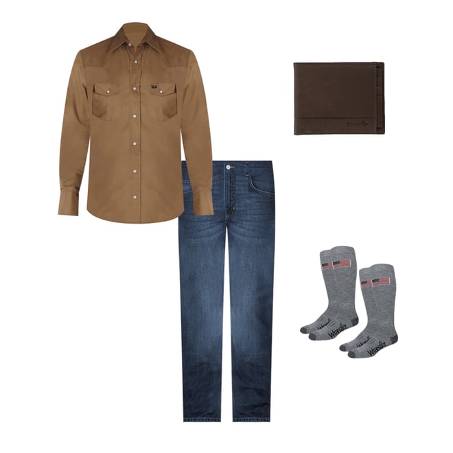 Cowboy Cut® Firm Finish Long Sleeve Western Snap Solid Work Shirt in Rawhide
