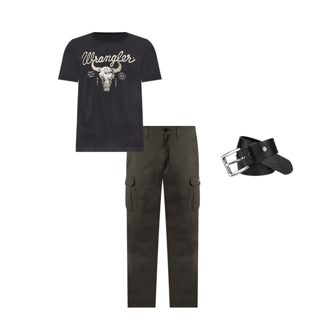 Wrangler® Men's Five Star Premium Relaxed Fit Flex Cargo Pant in Olive Drab
