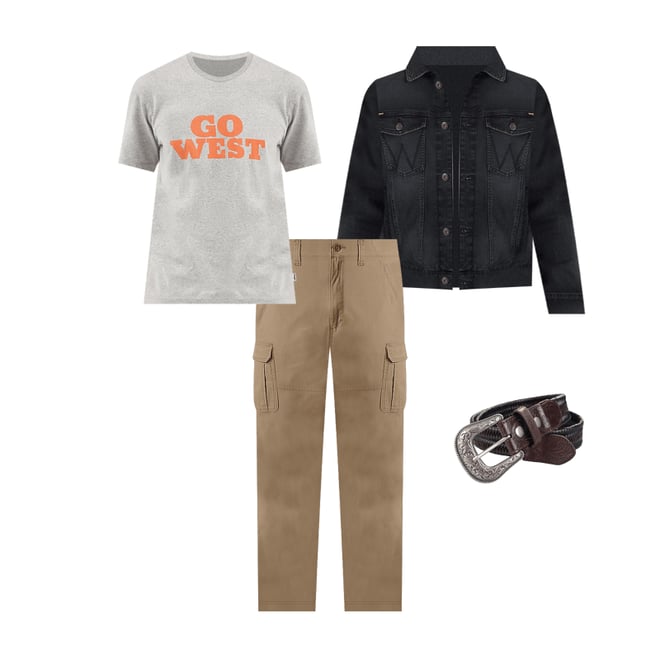 Wrangler® Men's Five Star Premium Relaxed Fit Flex Cargo Pant in Barley