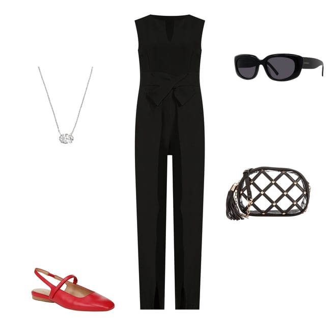 katieページ Alex Marie Petite Size Barbara Split V-Neck Crossover Waist