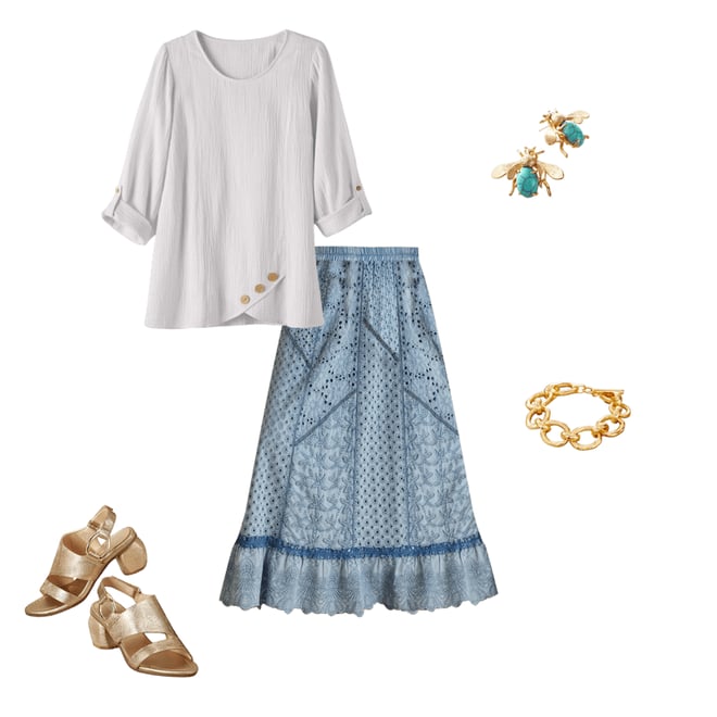3rd bundle featuring 4 items which compliment Zarina Gauze Tunic
