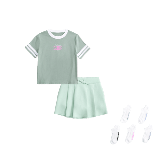 ypb neoknit pleated mini skort
