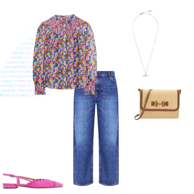 1st bundle featuring 4 items which compliment Effie Smocked Blouse-Multi, Paintbox Ditsy