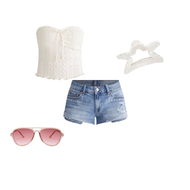 Vintage Low-Rise Denim Shorty Shorts