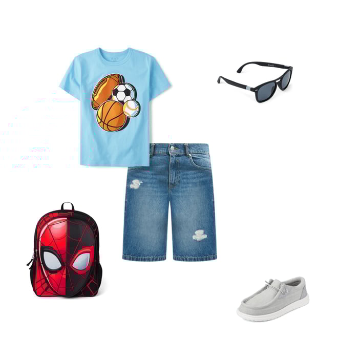 2nd bundle featuring 4 items which compliment Boys Sports Graphic Tee