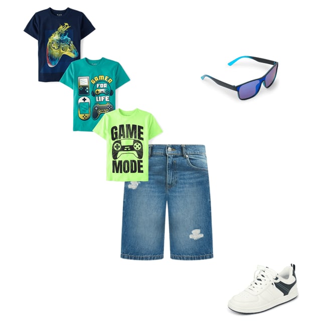 6th bundle featuring 3 items which compliment Boys Gamer Graphic Tee 3-Pack