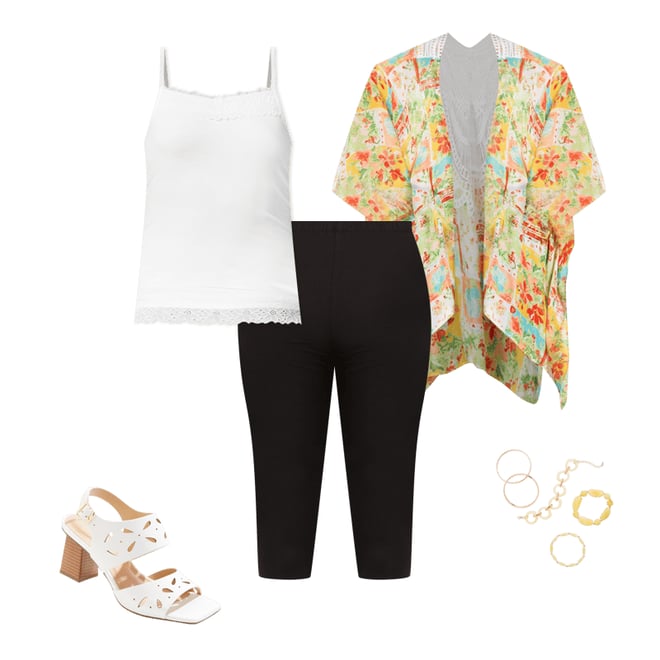 Cato Fashions | Cato Sunny Patchwork Kimono