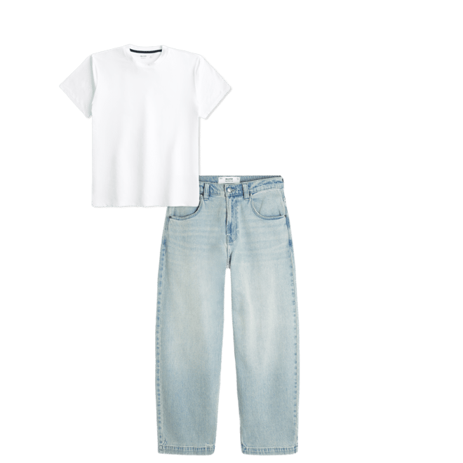 Light Wash Baggy Skater Jeans