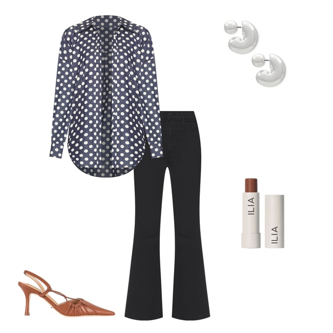 1st bundle featuring 4 items which compliment Dolly Dot Denim Button-down Top