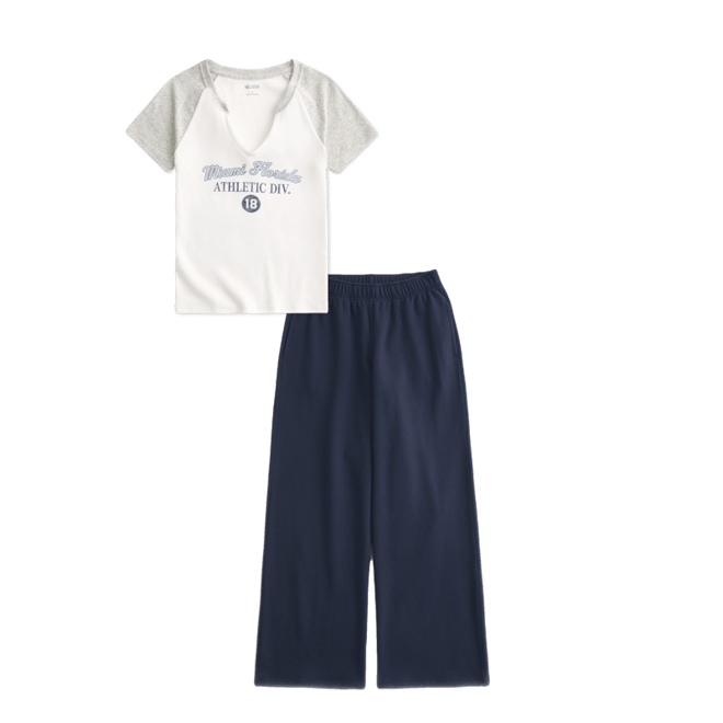 Easy Notch-Neck Miami Graphic Baby Tee