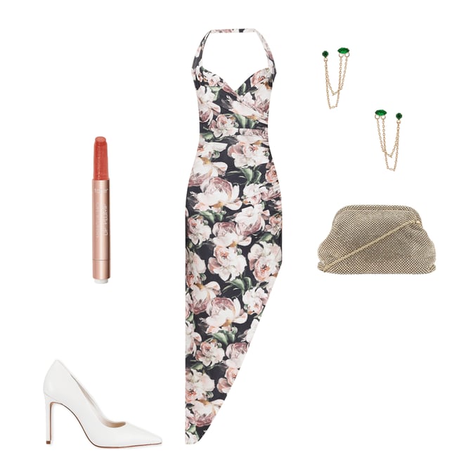 1st bundle featuring 4 items which compliment Cayla Side Drape Gown