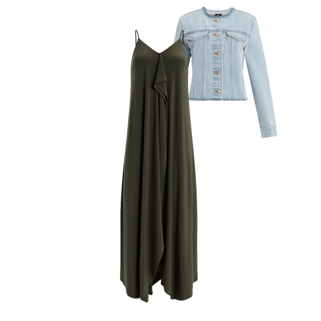 V-neck Sleeveless Tie Back Asymmetrical Maxi Dress
