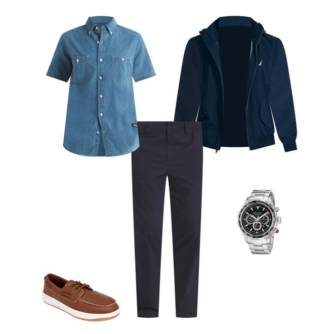 Chambray Short-Sleeve Shirt | Nautica Chambray Short-Sleeve Shirt | Nautica