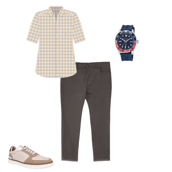 Big & Tall Plaid Short-Sleeve Shirt