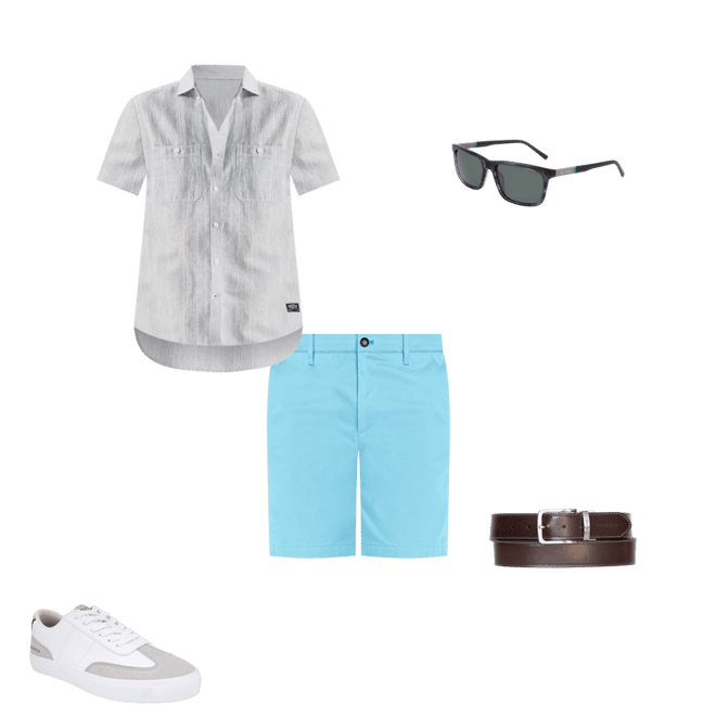 Big & Tall Nautica Jeans Co. Linen Striped Short-Sleeve