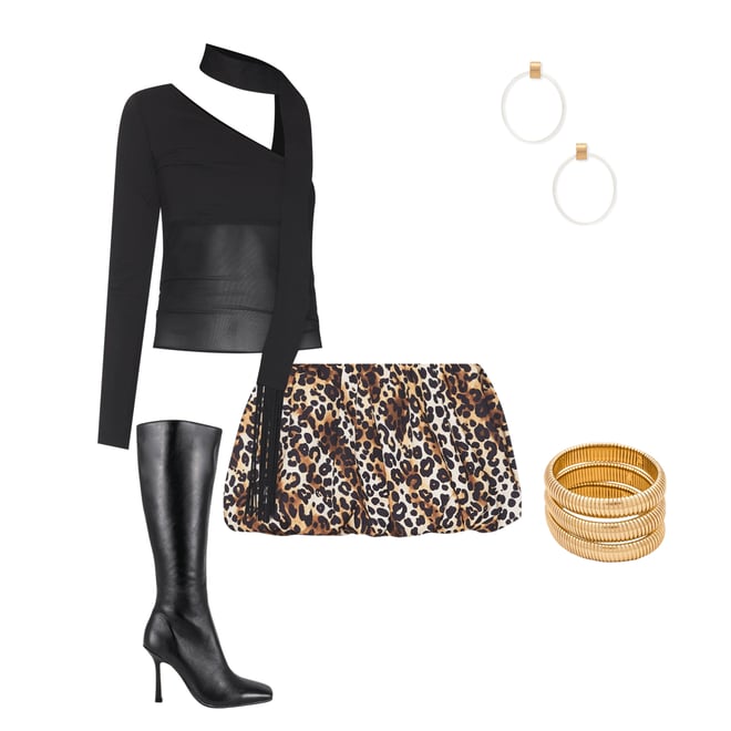6th bundle featuring 4 items which compliment Havana Heeled Boot