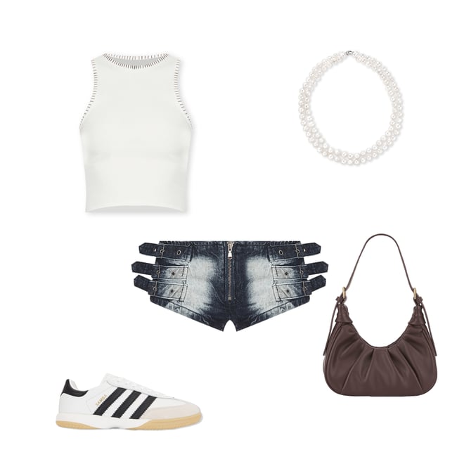 1st bundle featuring 4 items which compliment Zip Up Buckle Hot Short