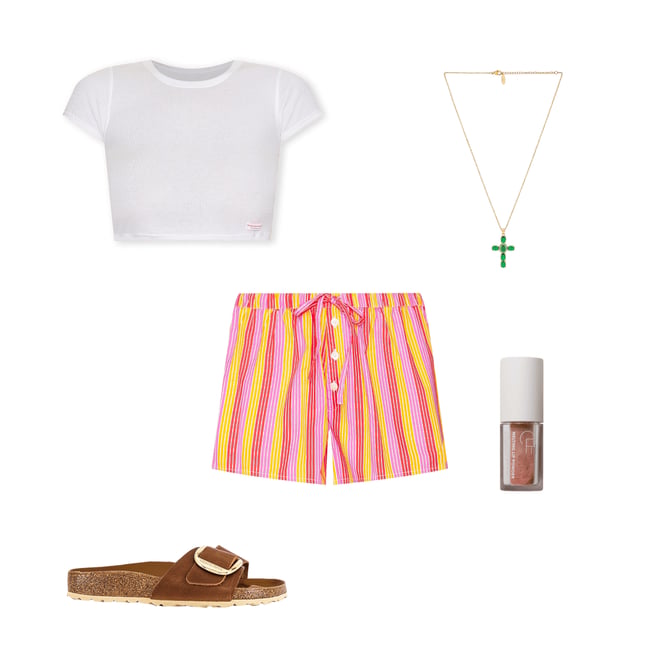 3rd bundle featuring 4 items which compliment Cropped Short Sleeve Crewneck Tee