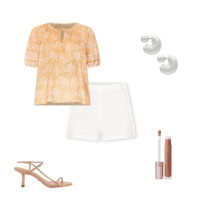3rd bundle featuring 4 items which compliment High Waist Short With Side Ruffles