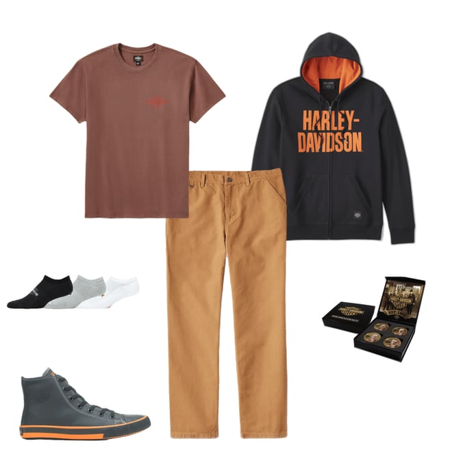 Men's Bar Font Zip-Up Hoodie | Harley-Davidson USA Men's Bar Font Zip-Up Hoodie | Harley-Davidson USA