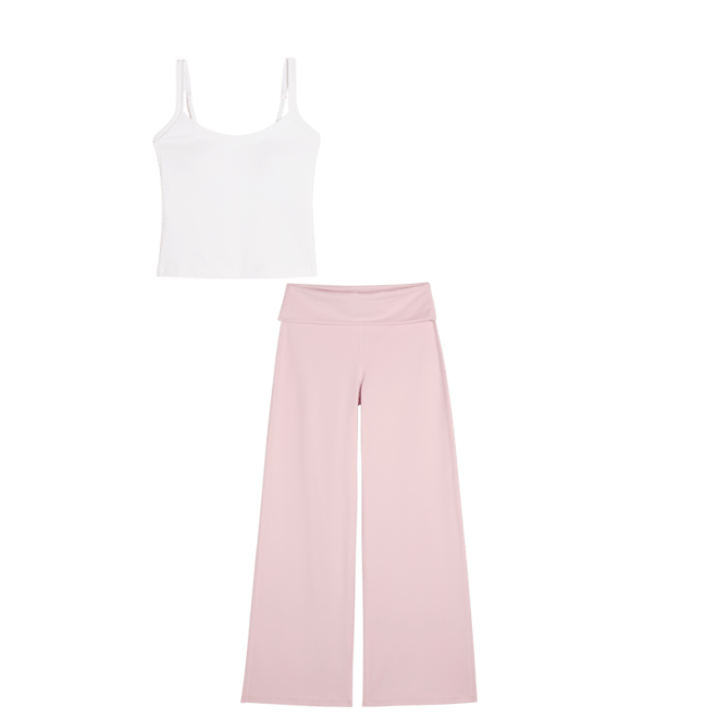 Gilly Hicks Active Recharge Foldover Waist Wide-Leg Pants