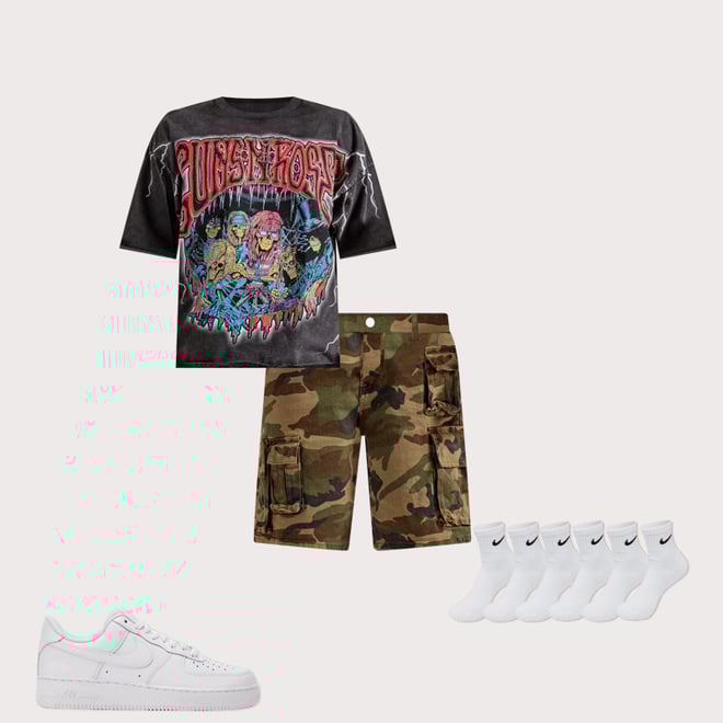 Central Mills Guns N' Roses Cropped Tee