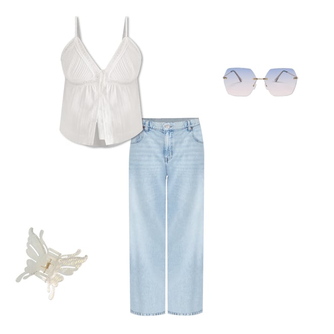 Mid-Rise Barrel Leg Jean