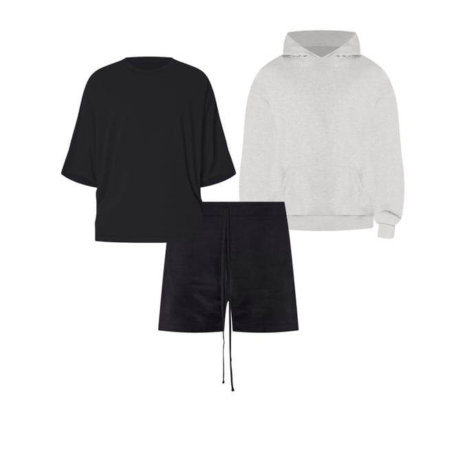mnml ミニマル EVERY DAY MESH SHORTS ブラック/ホワイト mnml-everydaymesh-r.jpg