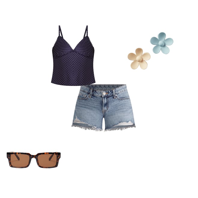 Polka Dot Satin Sweetheart Cami