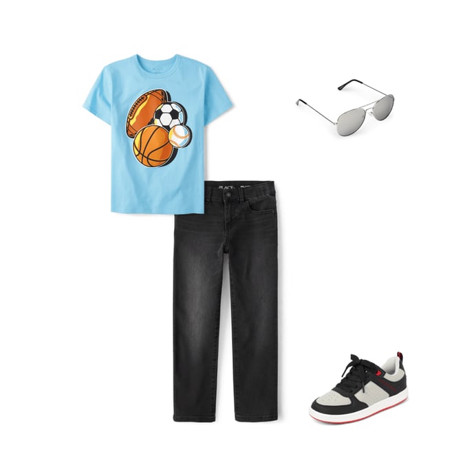 4th bundle featuring 3 items which compliment Boys Sports Graphic Tee