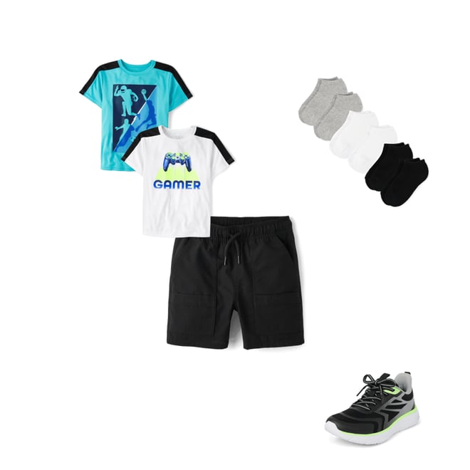 2nd bundle featuring 3 items which compliment Boys Gamer Performance Top 2-Pack