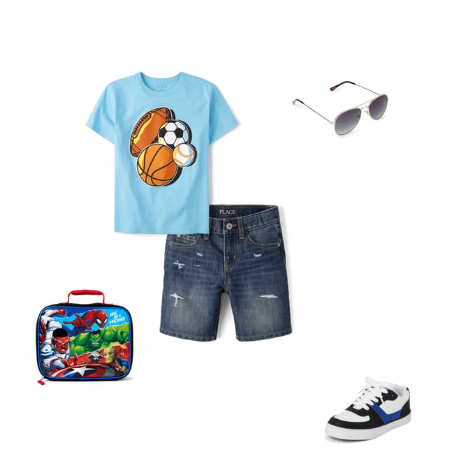 3rd bundle featuring 4 items which compliment Boys Sports Graphic Tee