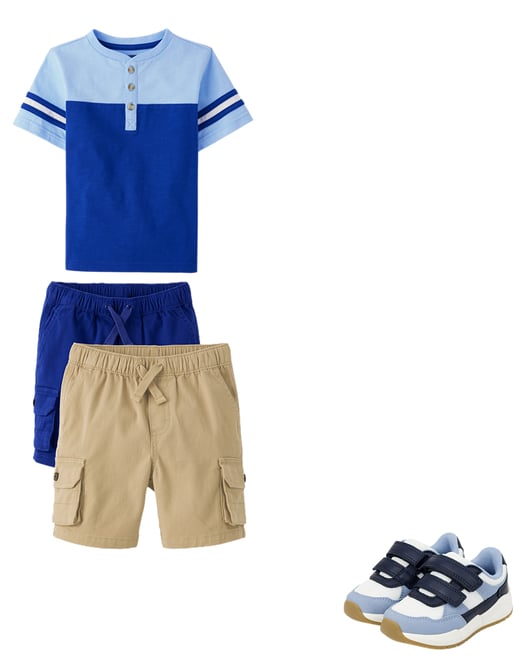 5th bundle featuring 2 items which compliment Boys Colorblock Henley Top