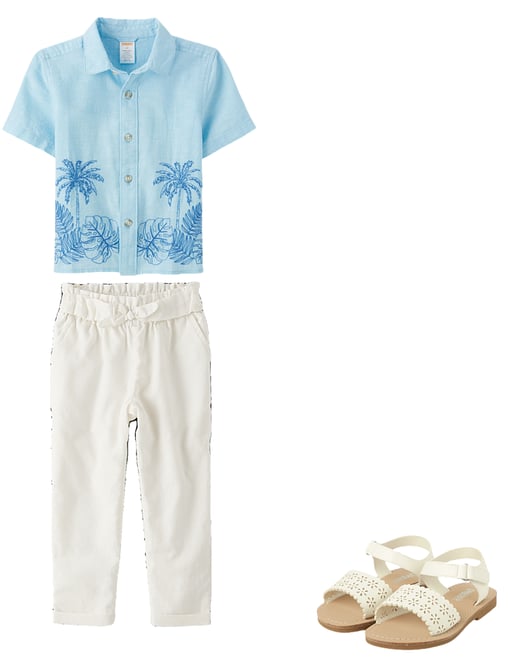 3rd bundle featuring 2 items which compliment Girls Tie Linen-Blend Pull On Pants