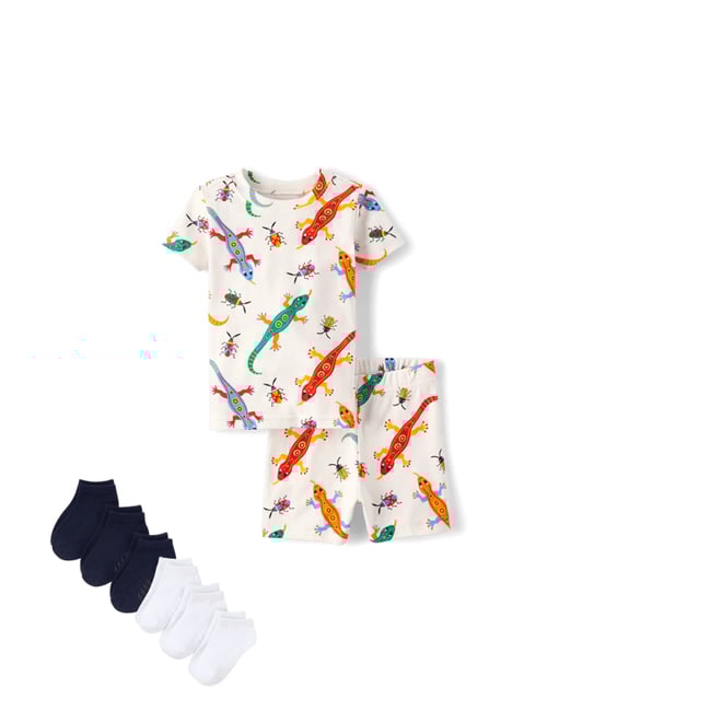 2nd bundle featuring 1 items which compliment Baby And Toddler Boys Lizard Snug Fit Cotton Pajamas