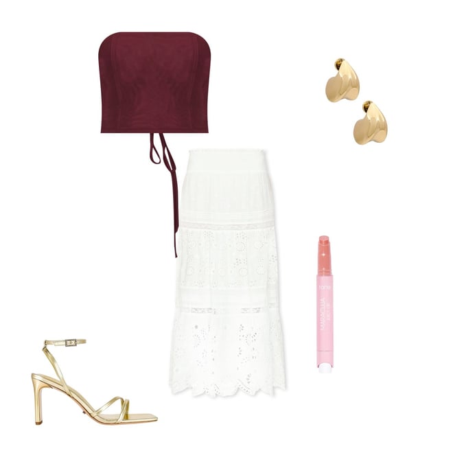 LoveShackFancy Miloti Skirt in Optic White | REVOLVE