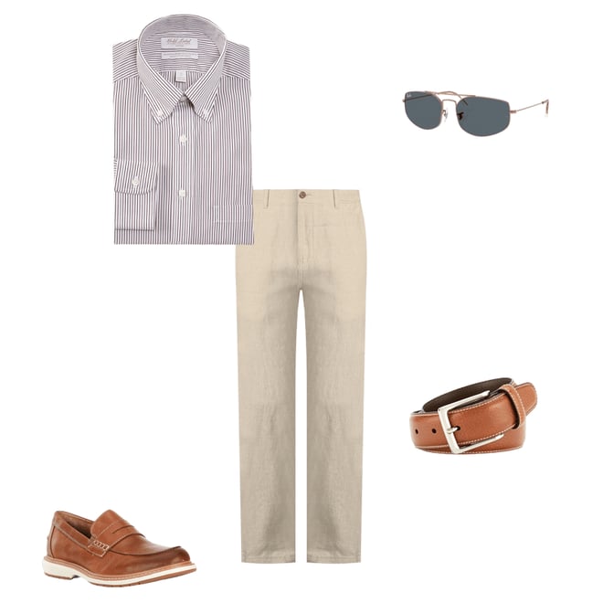 Cremieux Pebble Contrast Stitch Belt | Dillard's