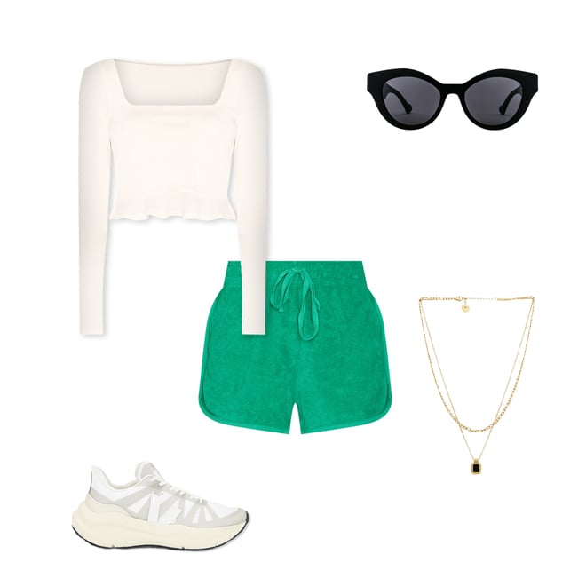 2nd bundle featuring 4 items which compliment Drawstring Dolphin Shorts