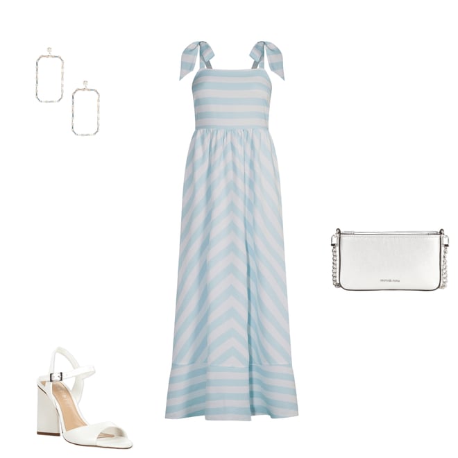 SAIL to SABLE x Style Charade Stripe Print Square Neck Tie SAIL to SABLE x Style Charade Stripe Print Square Neck Tie