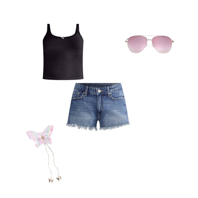 Curvy High-Rise Denim Shorty Shorts