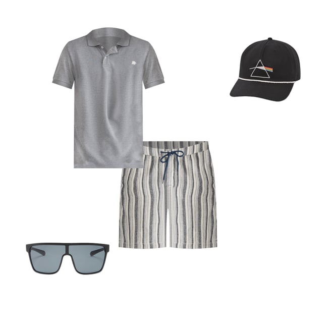 Striped Linen Shorts 7"