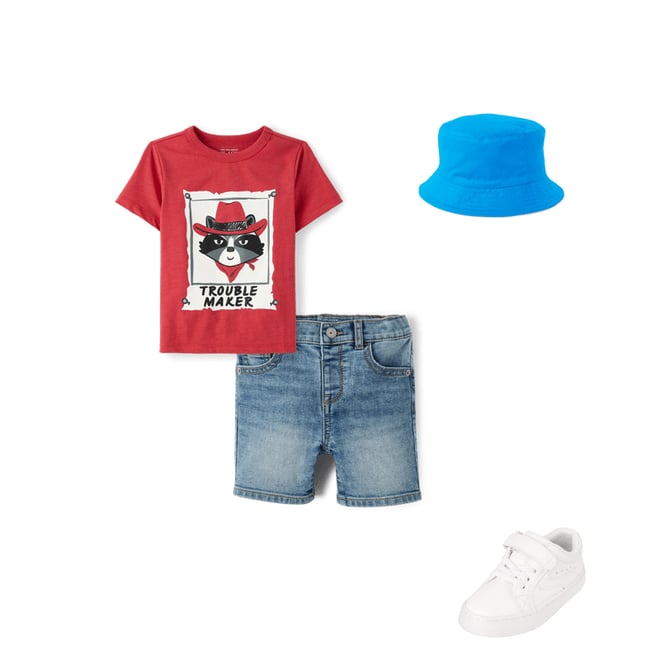 3rd bundle featuring 3 items which compliment Baby And Toddler Boys Trouble Maker Graphic Tee